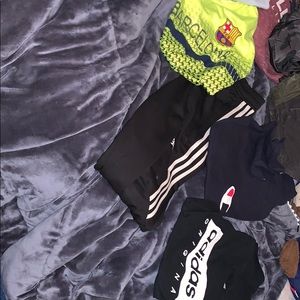Adidas pants, BARCA, champion &adidas shirt